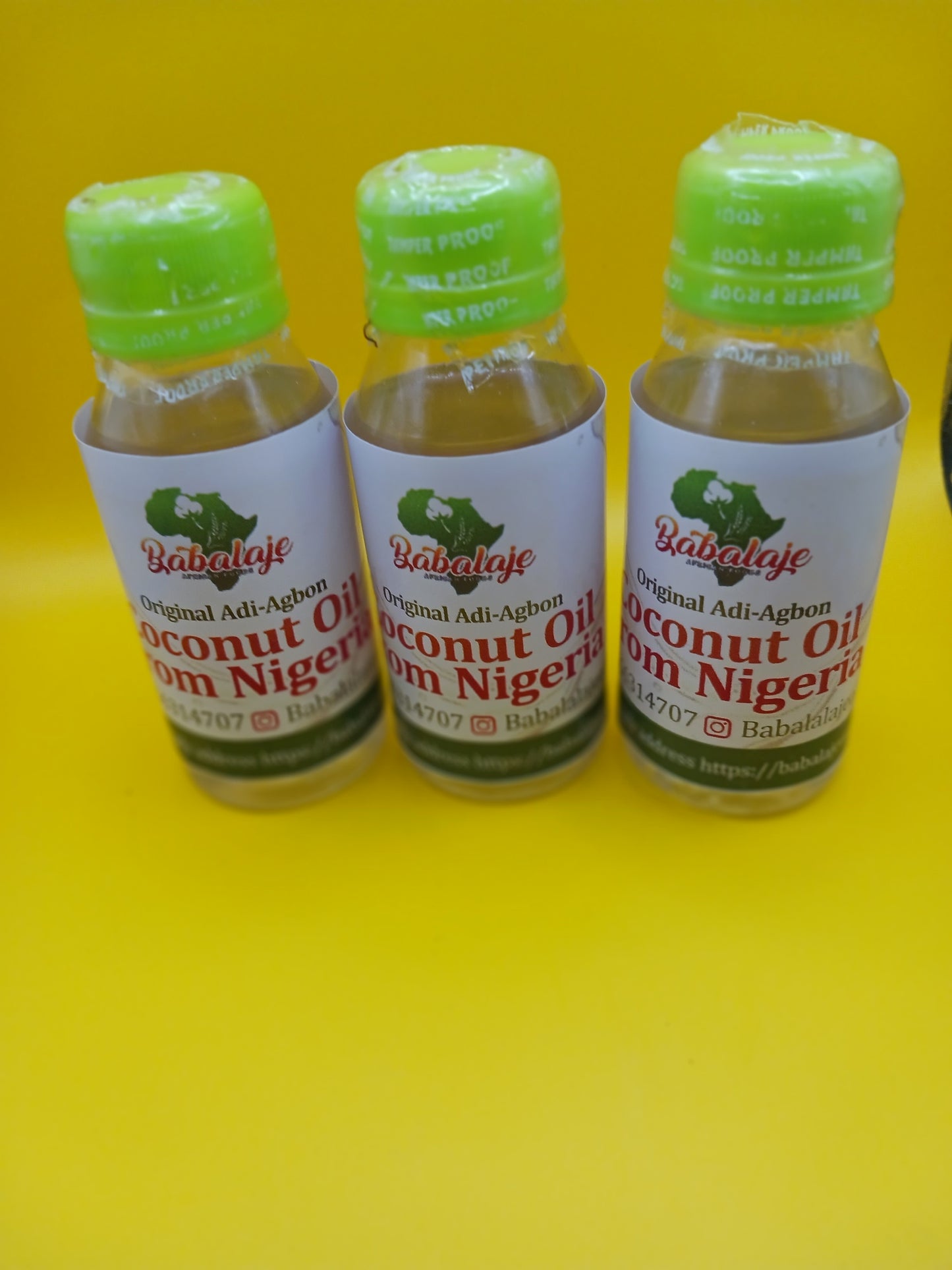 Original coconut oil/3 bottles/idi-agbon/From Nigeria.